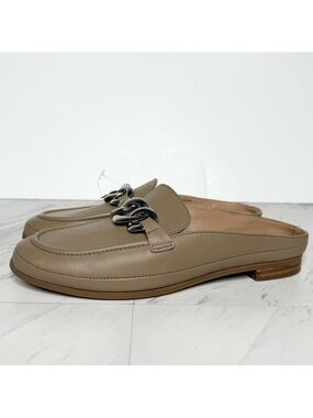 New! Blondo Brylee Tan Leather Slip On Mule 8M